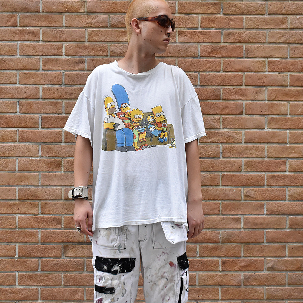 Y2K The Simpsons “FAMILY“ 海外アニメ キャラ Tシャツ 240922H