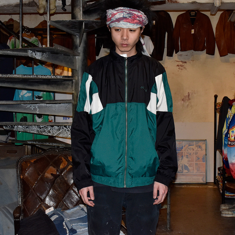 80's~ adidas フルジップ ナイロンジャケット 250403H