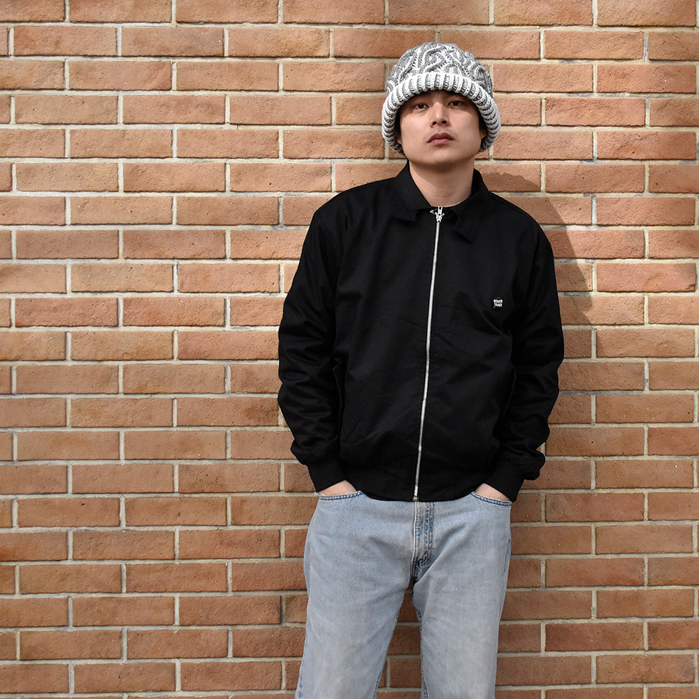 90's~ CottonWorks バッヂ付き ハリントンジャケット 黒×赤チェック 250220H