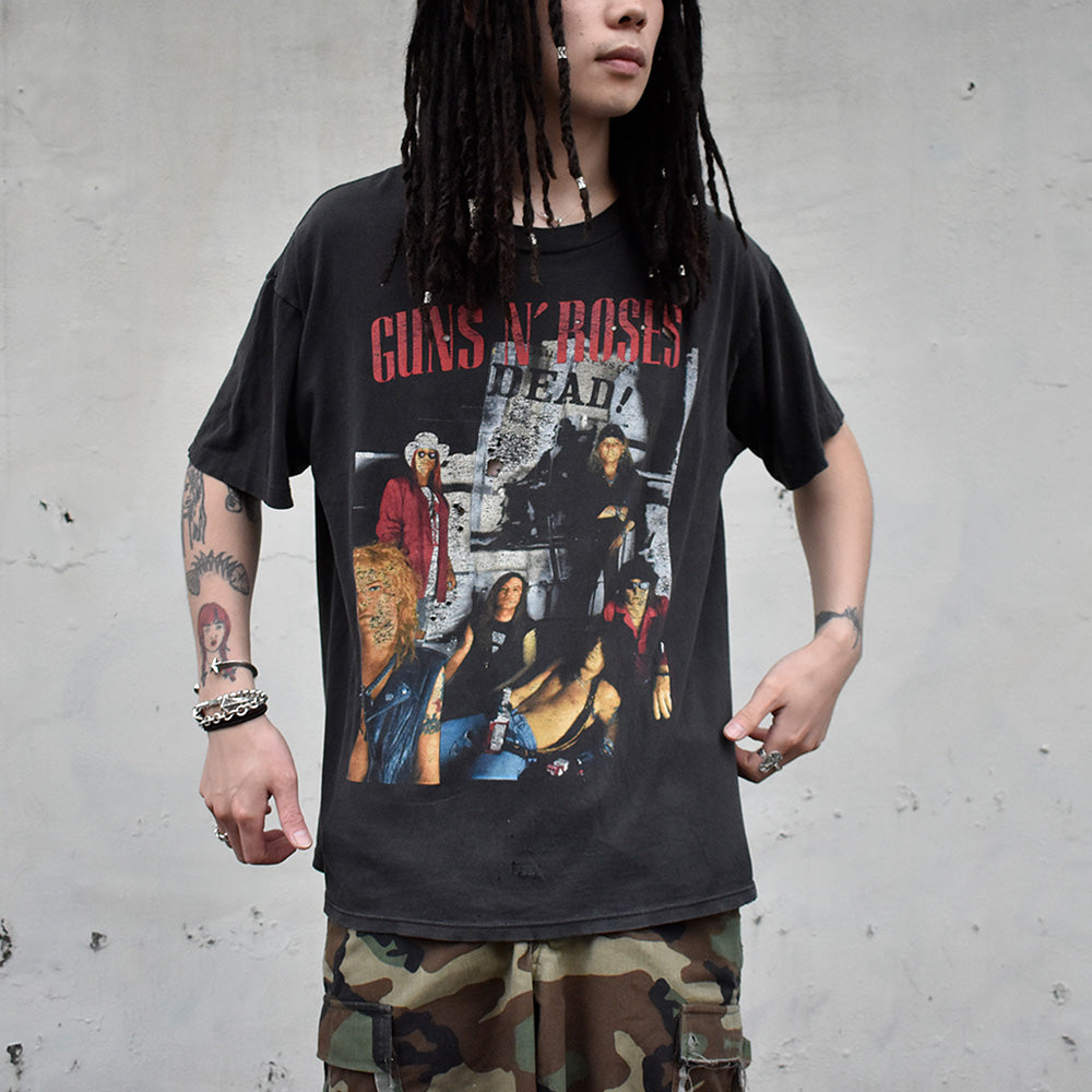 90's ダメージ! GUNS N' ROSES “HERE TODAY GONE TO HELL” Tシャツ 240520H