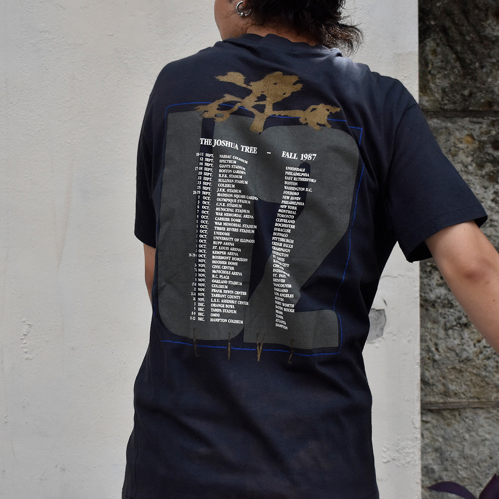 80's U2 "The Joshua Tree / Fall 1987 Tour" ロック Tシャツ 230824H