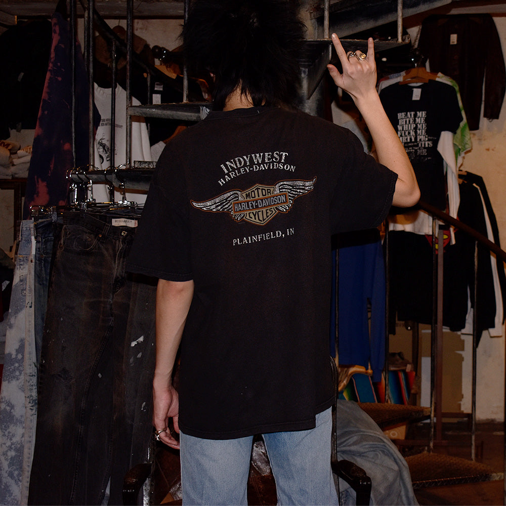 Y2K Harley-Davidson スカルTシャツ 250305H