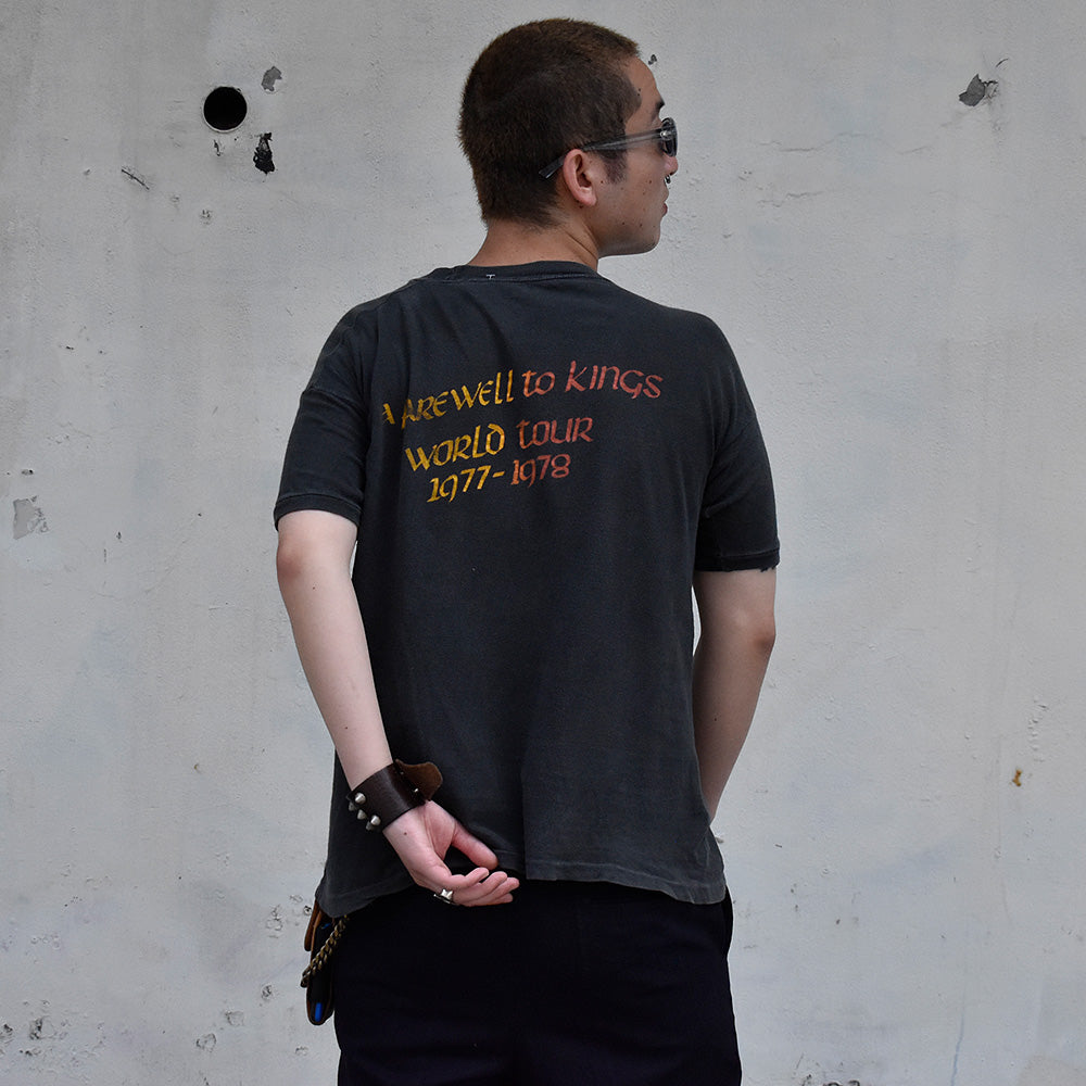 70's Rush “A Farewell to Kings” World Tour 1977-1978 ロック Tシャツ 250720H