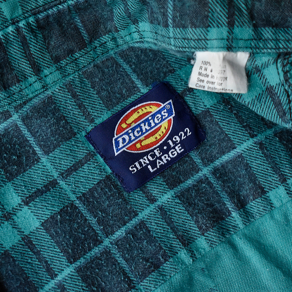 90's Dickies チェック柄 プリントネルシャツ 250528H