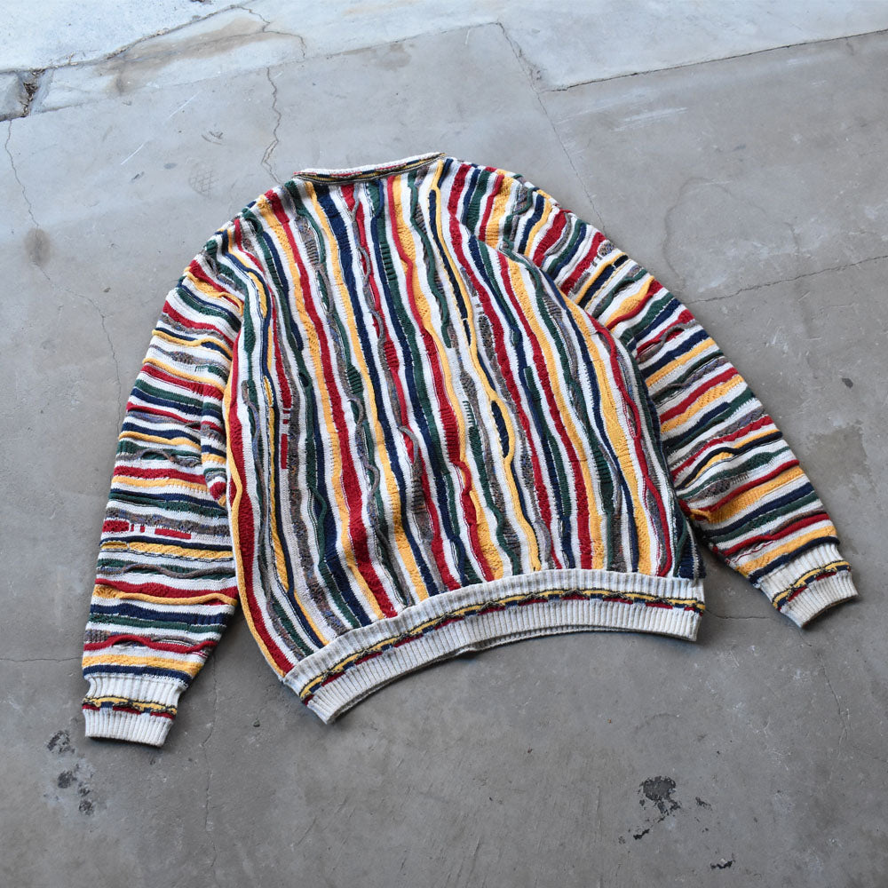 90’s ROUNDTREE&YOKER 立体編み 3Dニット 241202H