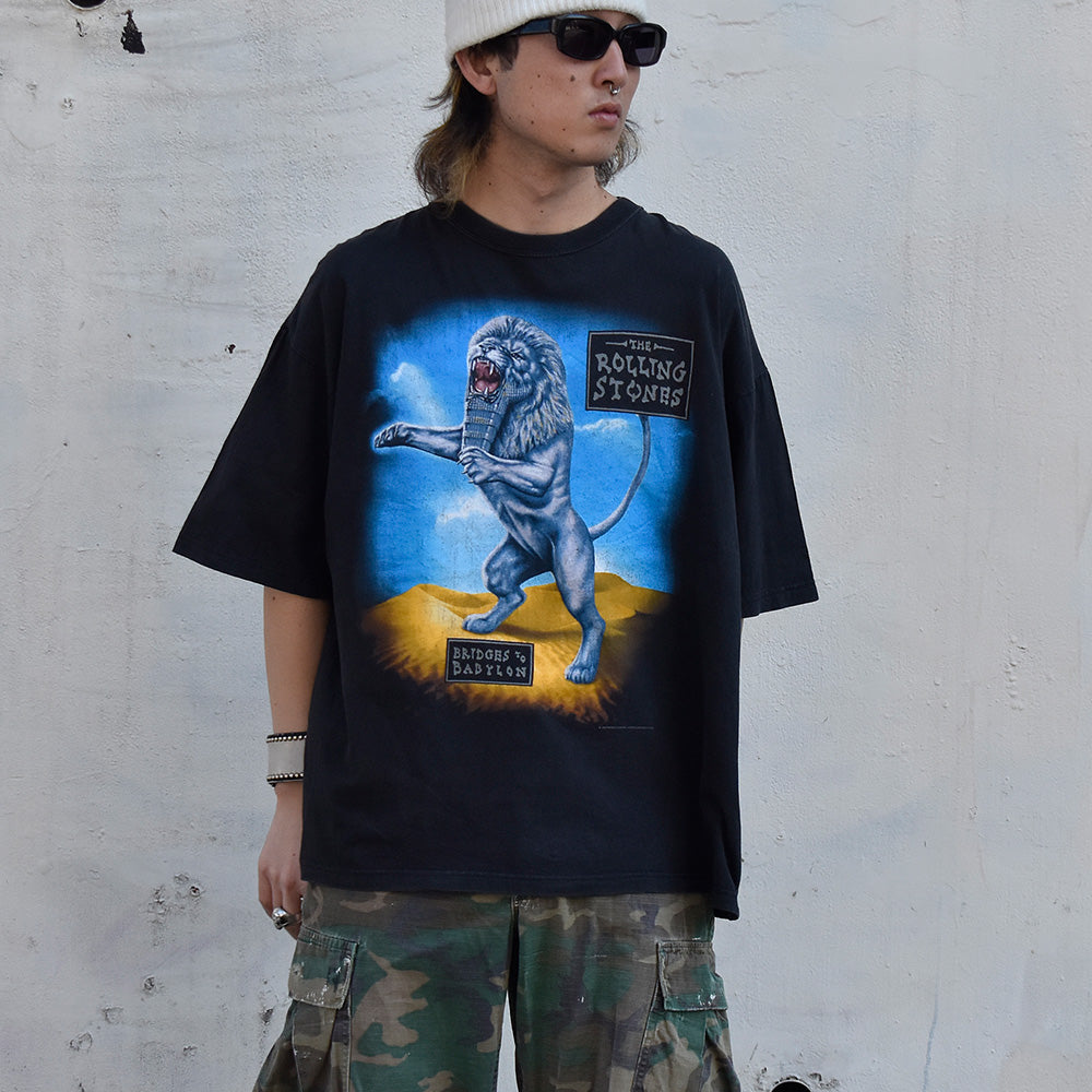 90's The Rolling Stones “Bridges to Babylon Europe Tour” ロック Tシャツ 231127H