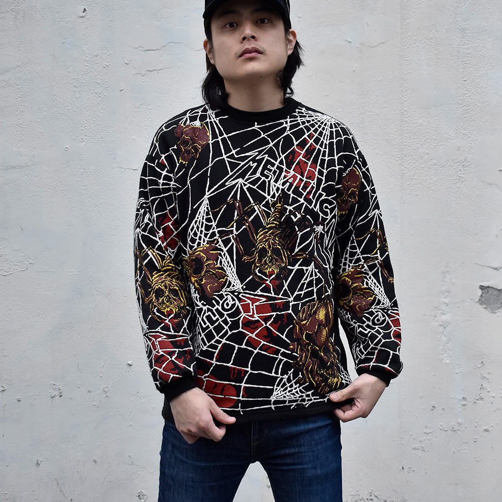 90's METALLICA AOP! spider!スウェット Italy製 231211H