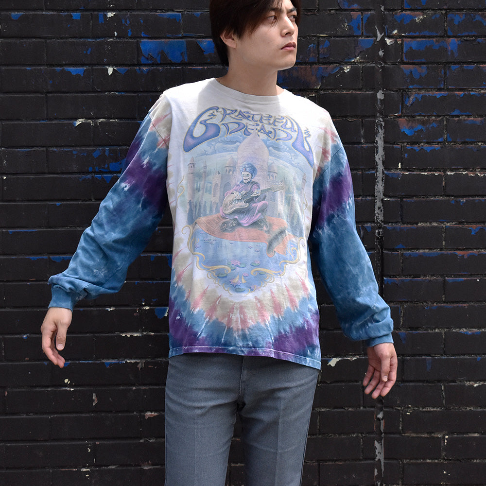 Y2K Grateful Dead “Skull snake charmer” タイダイ ロングスリーブTシャツ 250609H