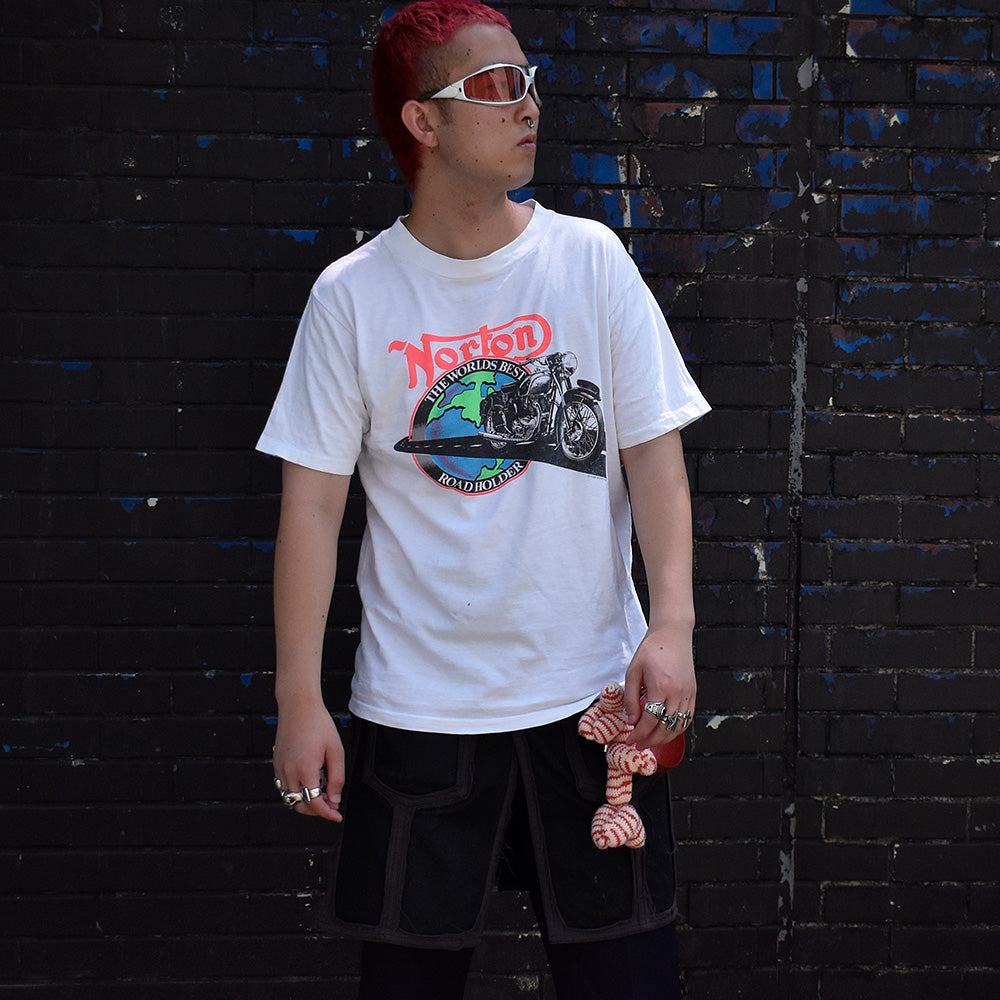 90's “Norton“ バイク Tシャツ USA製 250821H