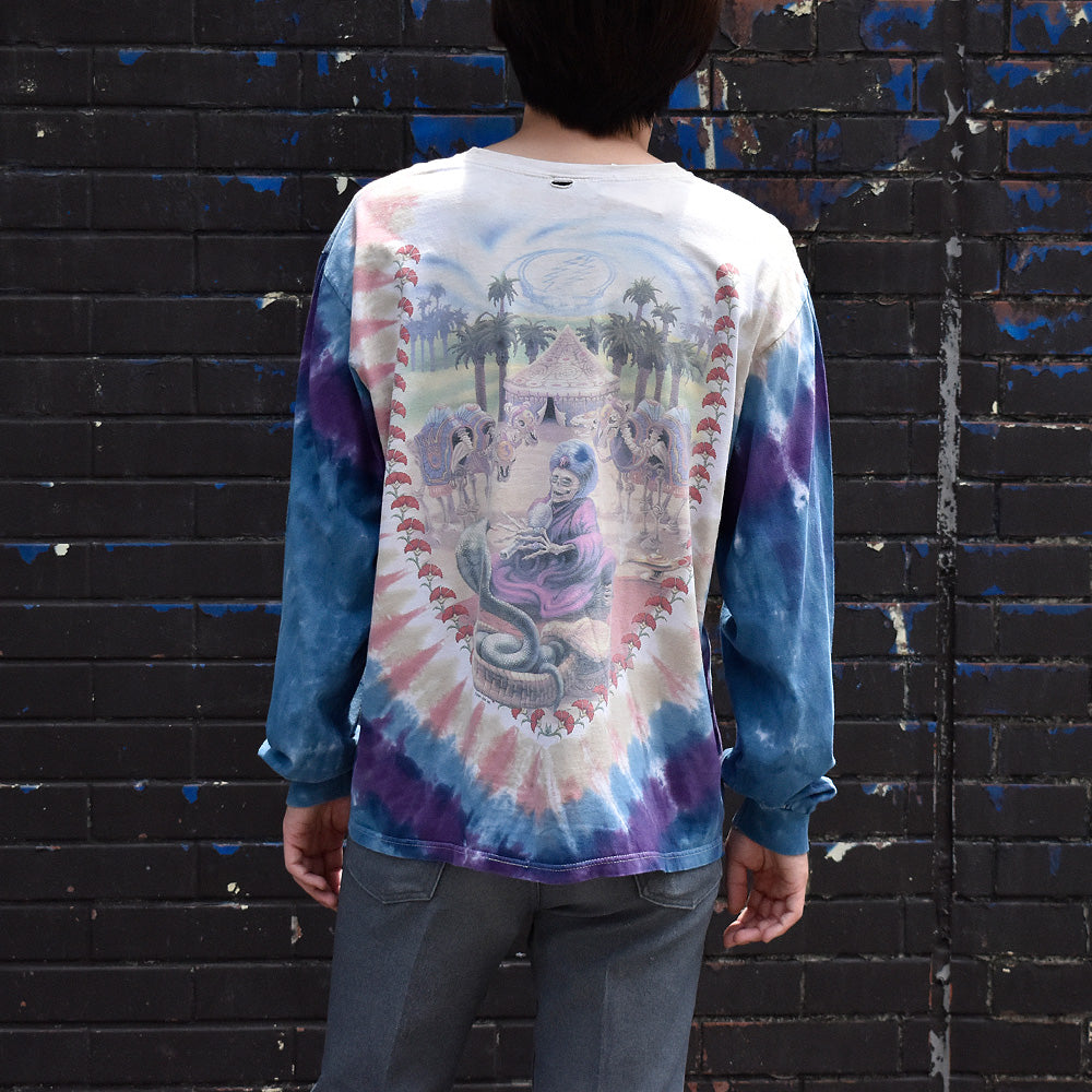 Y2K Grateful Dead “Skull snake charmer” タイダイ ロングスリーブTシャツ 250609H