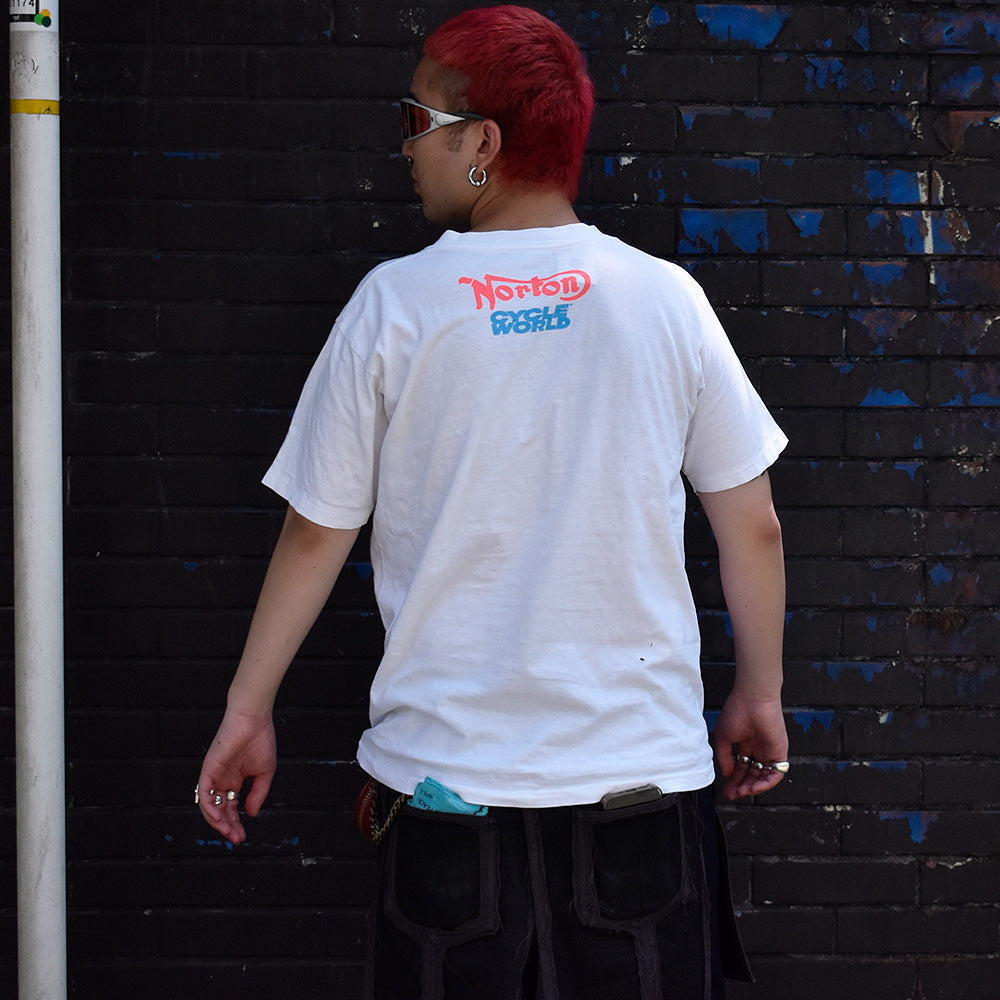 90's “Norton“ バイク Tシャツ USA製 250821H