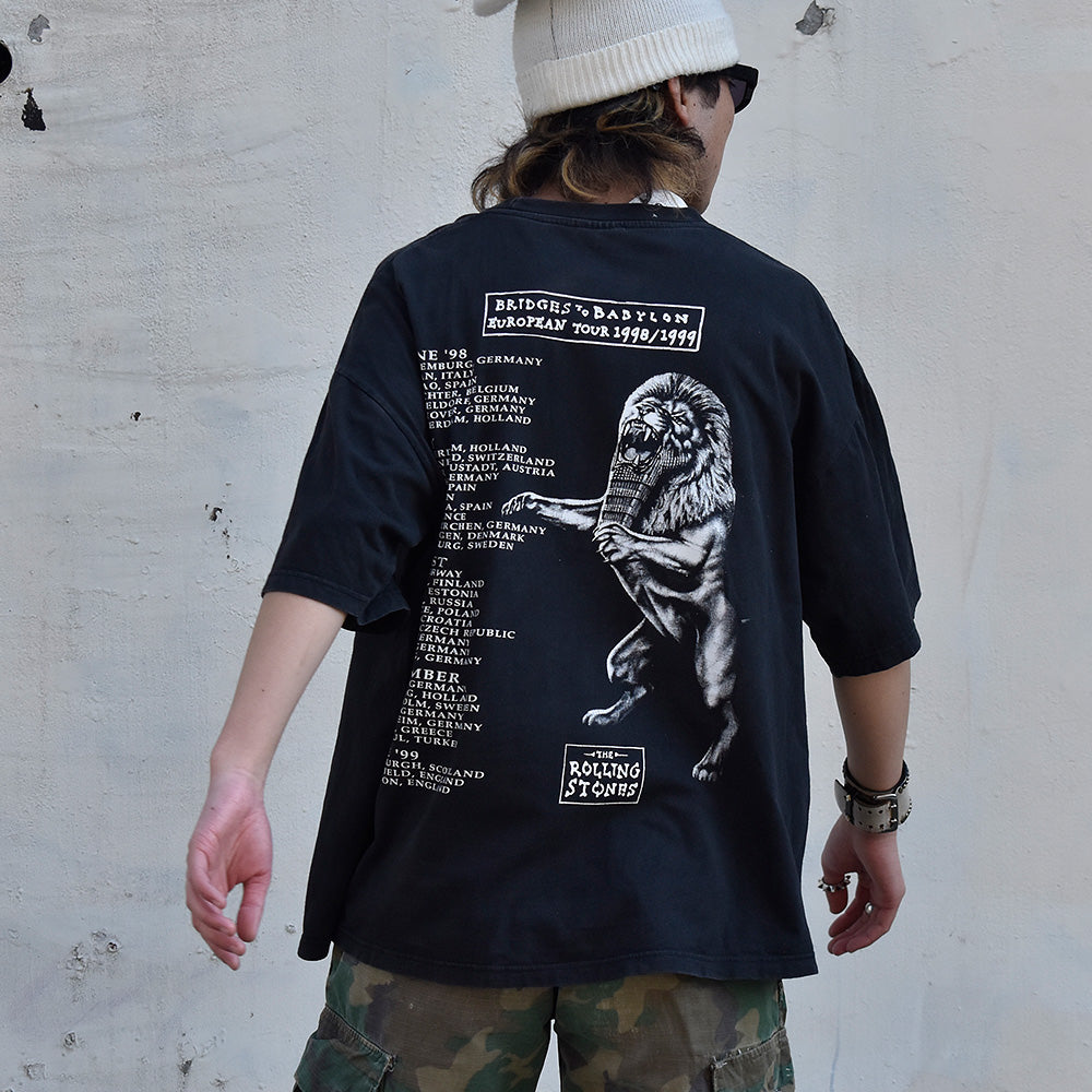 90's The Rolling Stones “Bridges to Babylon Europe Tour” ロック Tシャツ 231127H