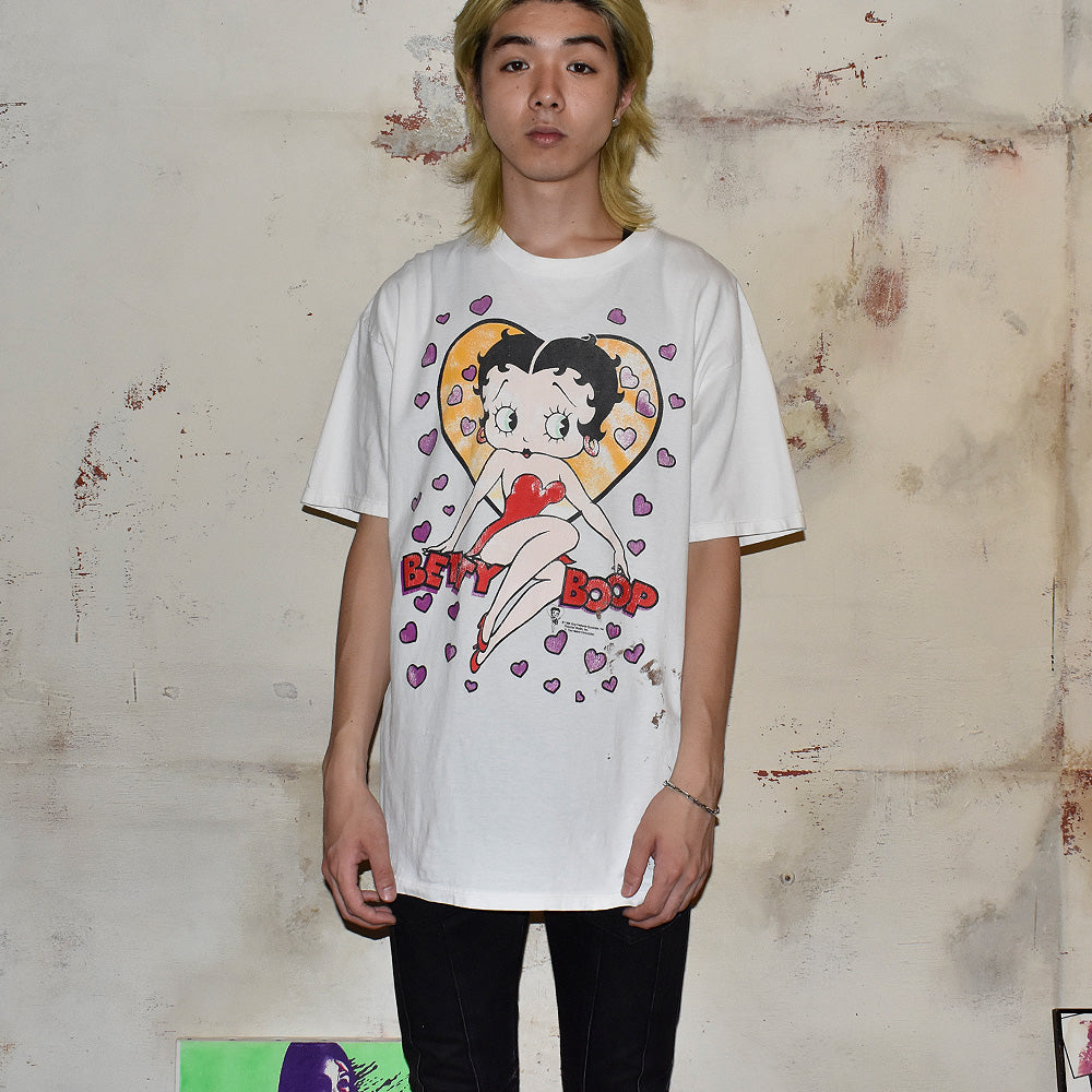 90's Betty Boop “HEART” Tシャツ 250627H