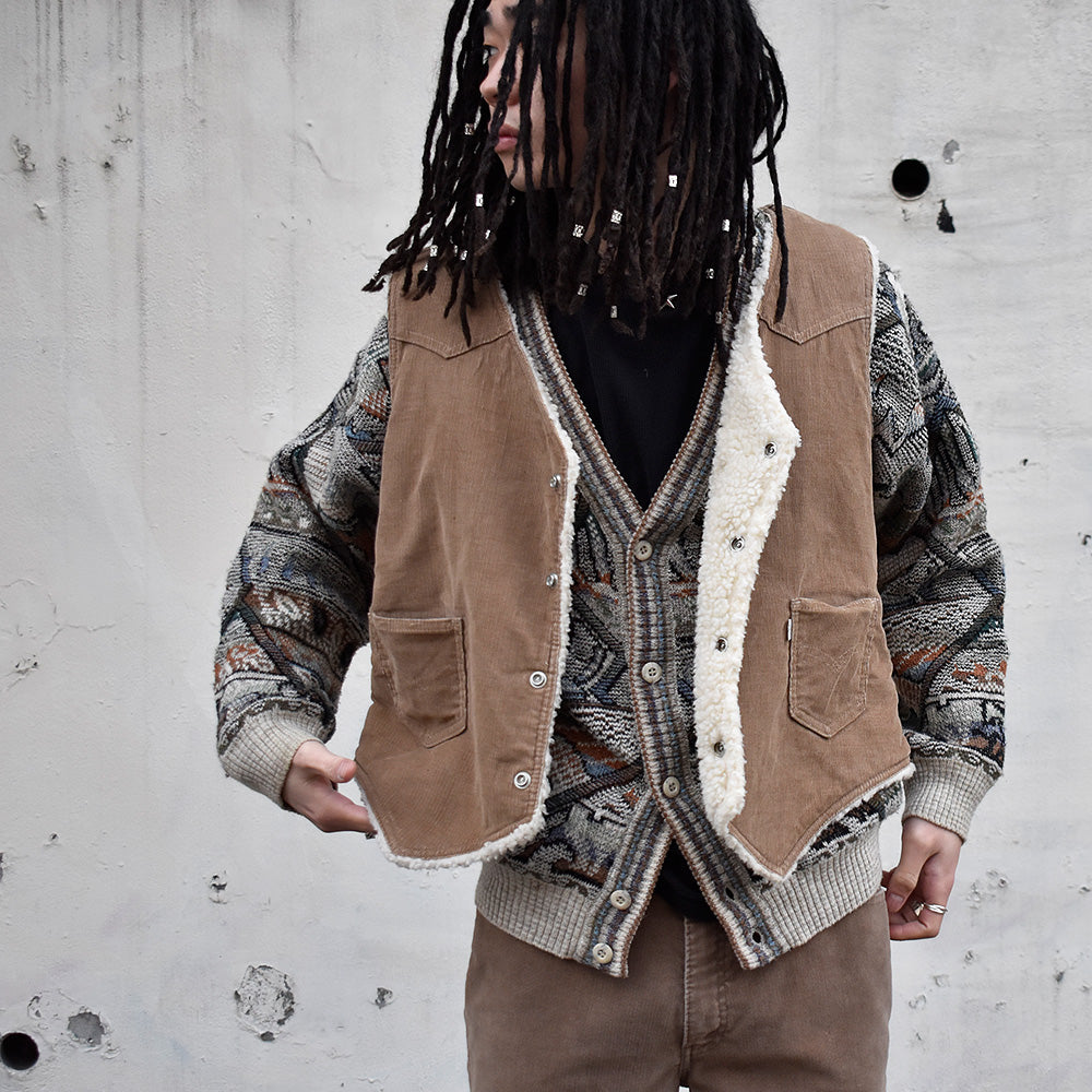 70's Levi's 60606 コーデュロイ ボアベスト USA製 231227H