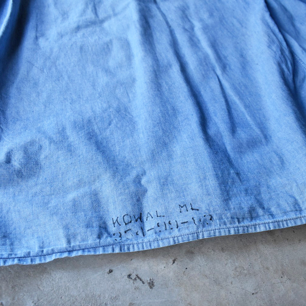 50’s US NAVY シャンブレーシャツ 耳付き ステンシル入り 251216H