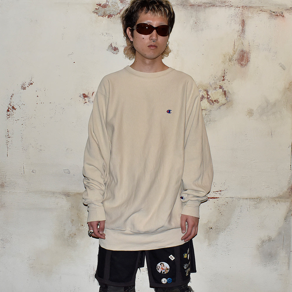 90's Champion RWスウェット アイボリー! USA製 240501H