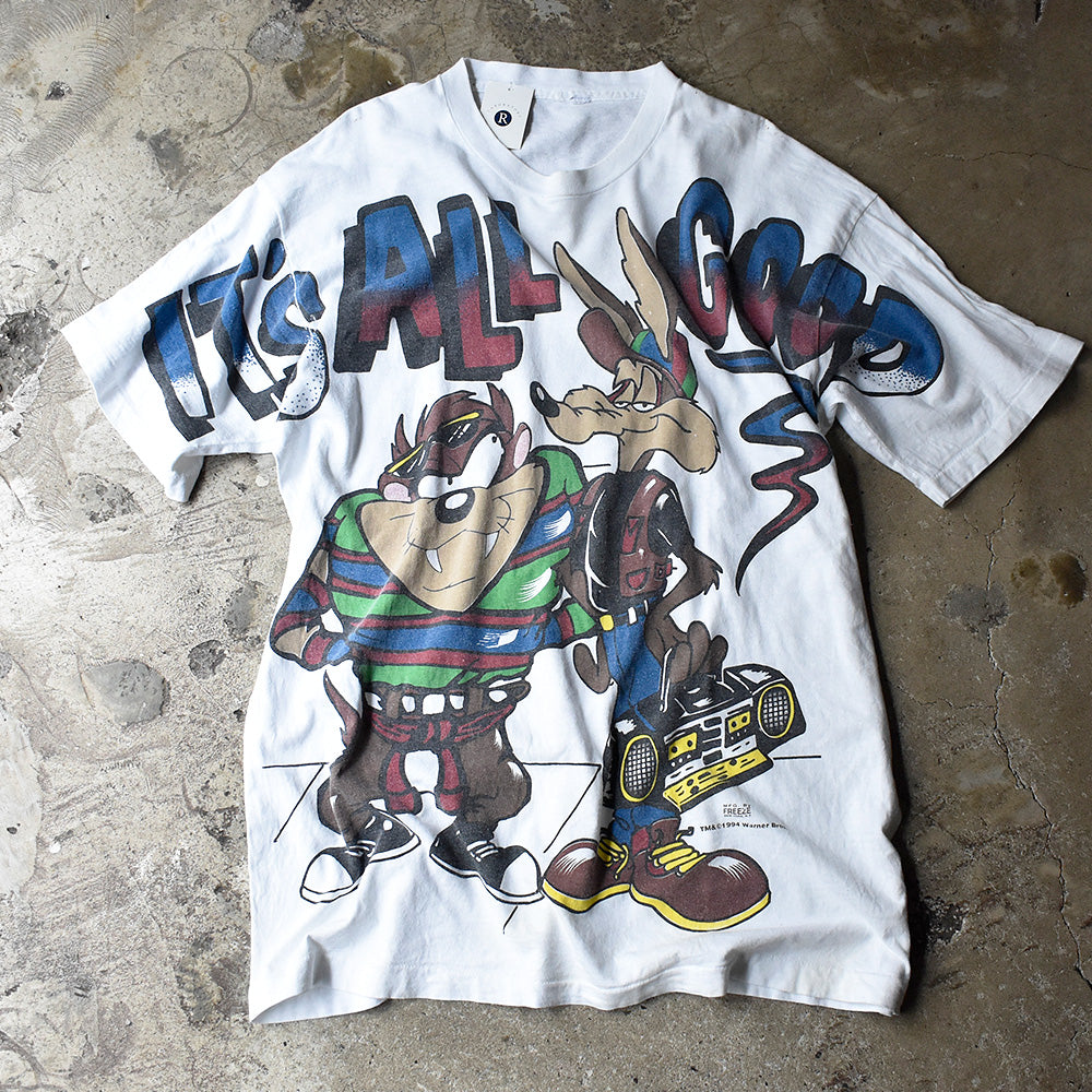90's AOP！ Looney Tunes “IT'S ALL GOOD” Tシャツ 240427H