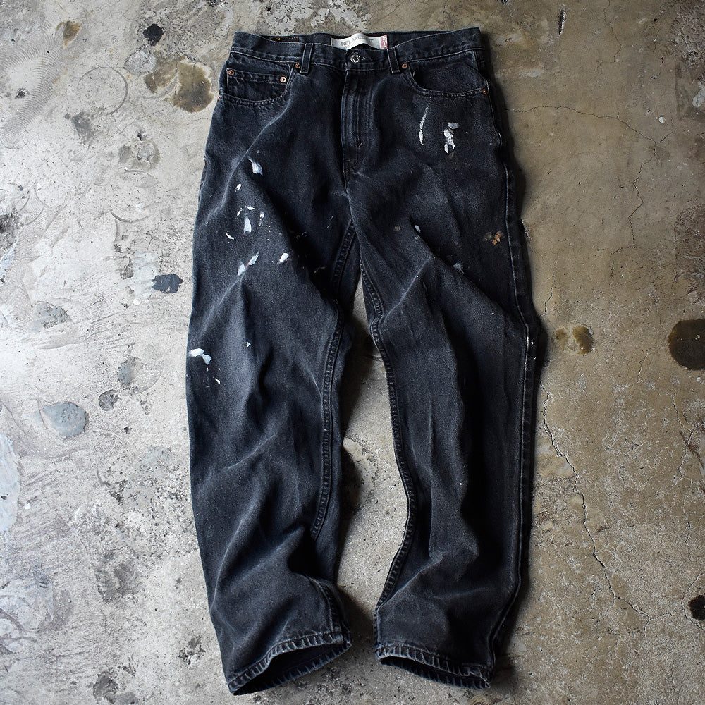 雰囲気抜群 93年製 26×26.5 levi's 550 ブラック ペンキ 雰囲気抜群 93年製 26×26.5 levi's 550 ブラック ペンキ