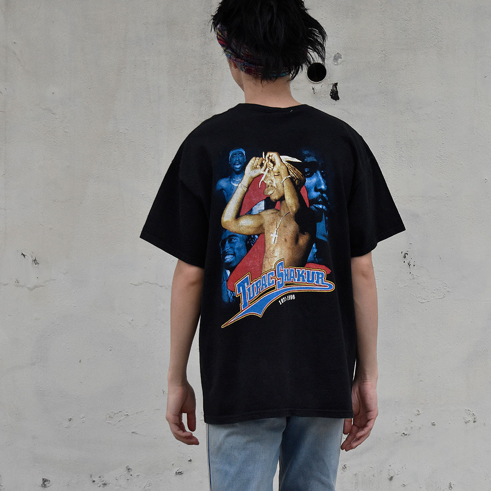Y2K 2Pac “TUPAC SHAKUR” memorial RapTシャツ 250410H