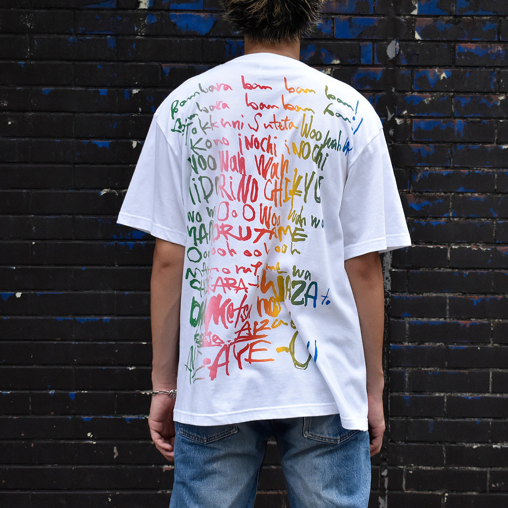 blackmeans×秘密戦隊ゴレンジャー “Himitsu Sentai Gorenger×lyrics” グラデーション オーバープリント Tシャツ 945-80GT109-1 250822H