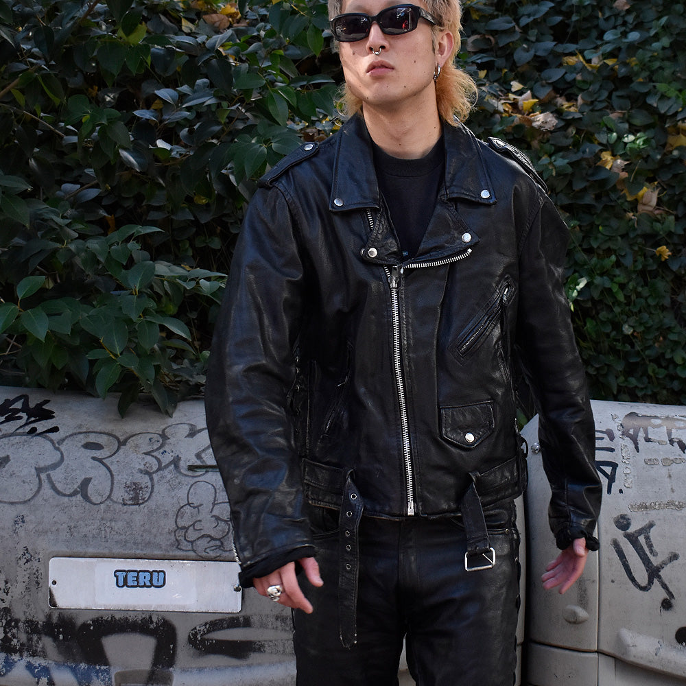 80’s~ FIRST Genuine Leather ダブルライダース レザージャケット 240115H