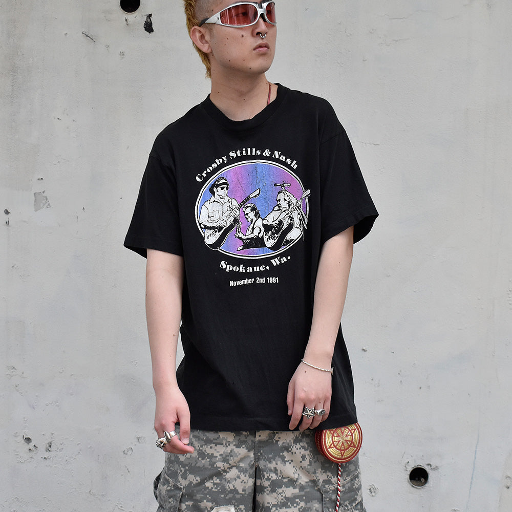 90's Crosby Stills &Nash “Spokane,Wa.1991” Tシャツ 250526H