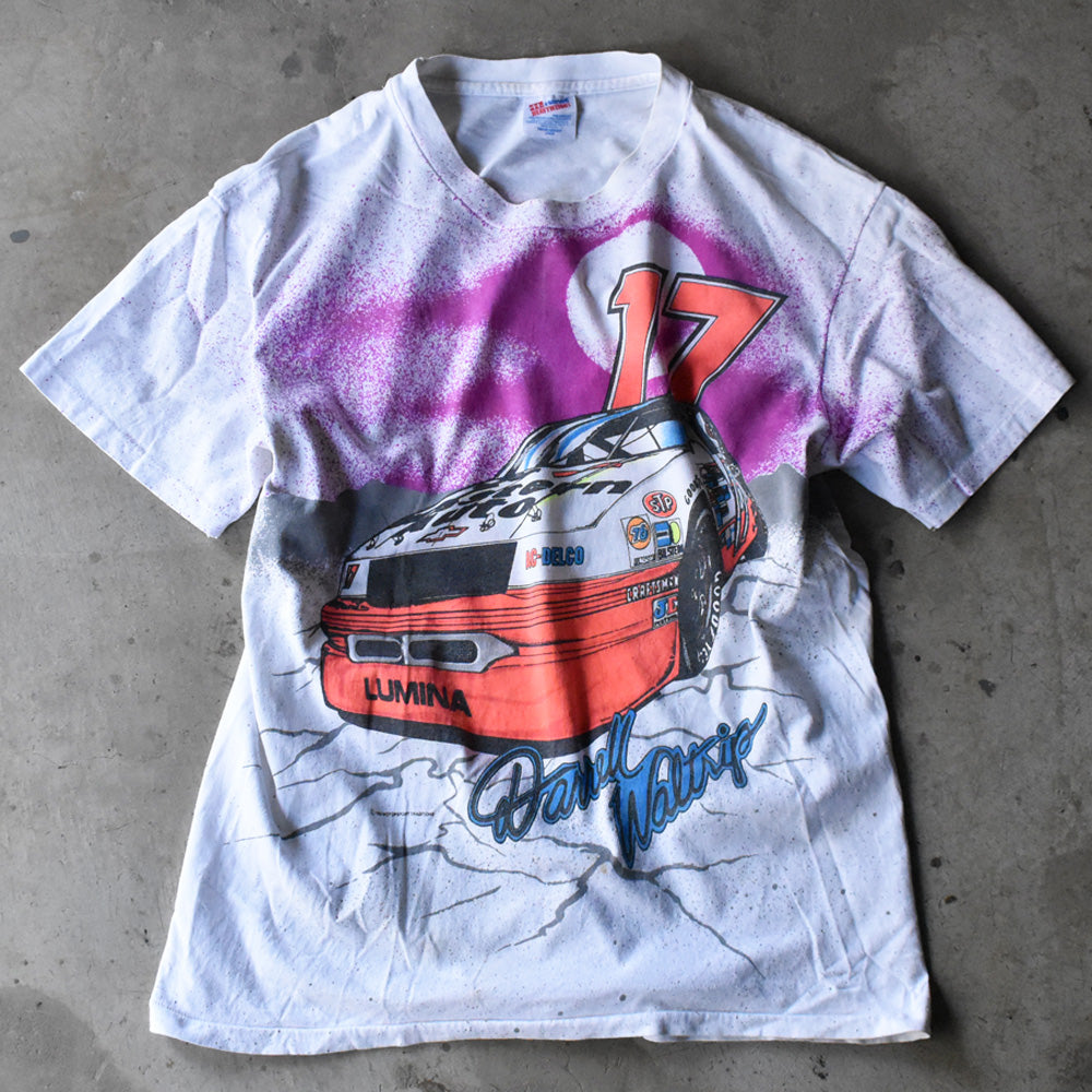 90's Hanes “Darrell Waltrip #17” AOP レーシング Tシャツ USA製 240415