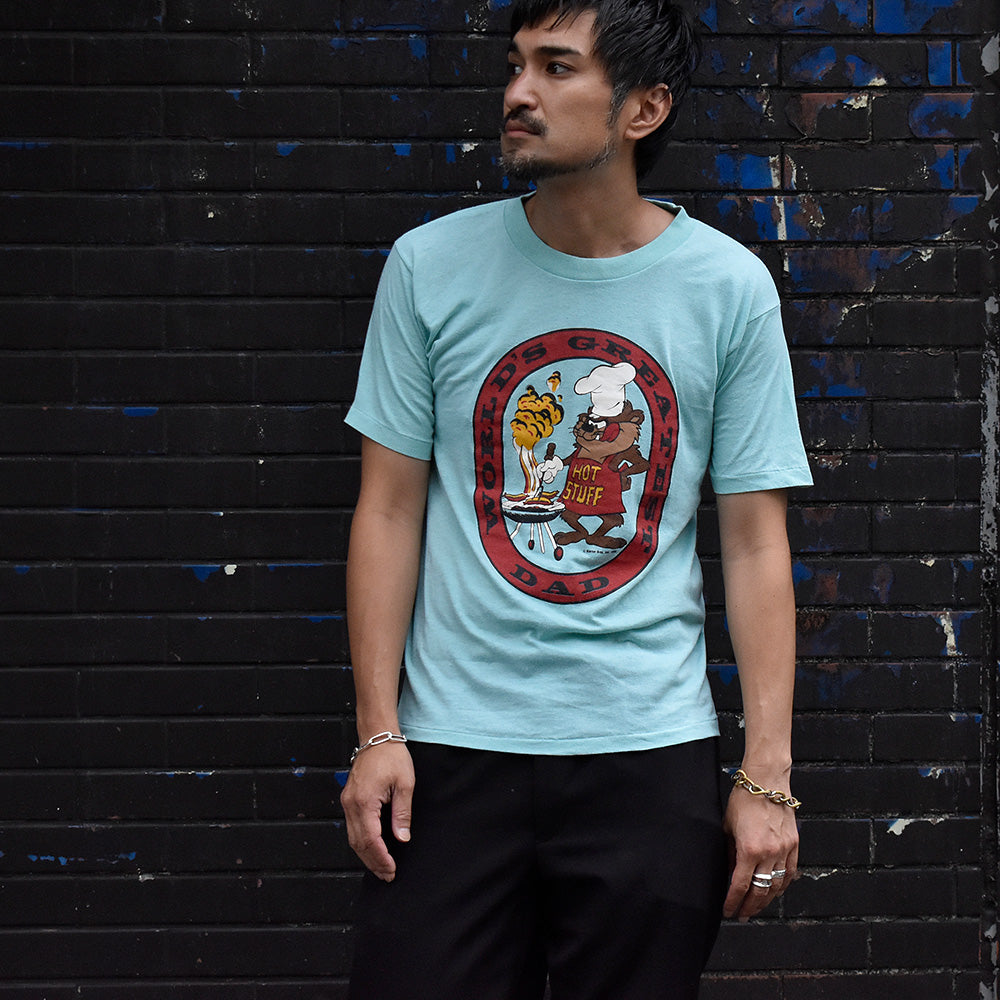 80's Looney Tunes "Tasmanian Devil" ミント! 海外アニメ キャラ Tシャツ 250813H