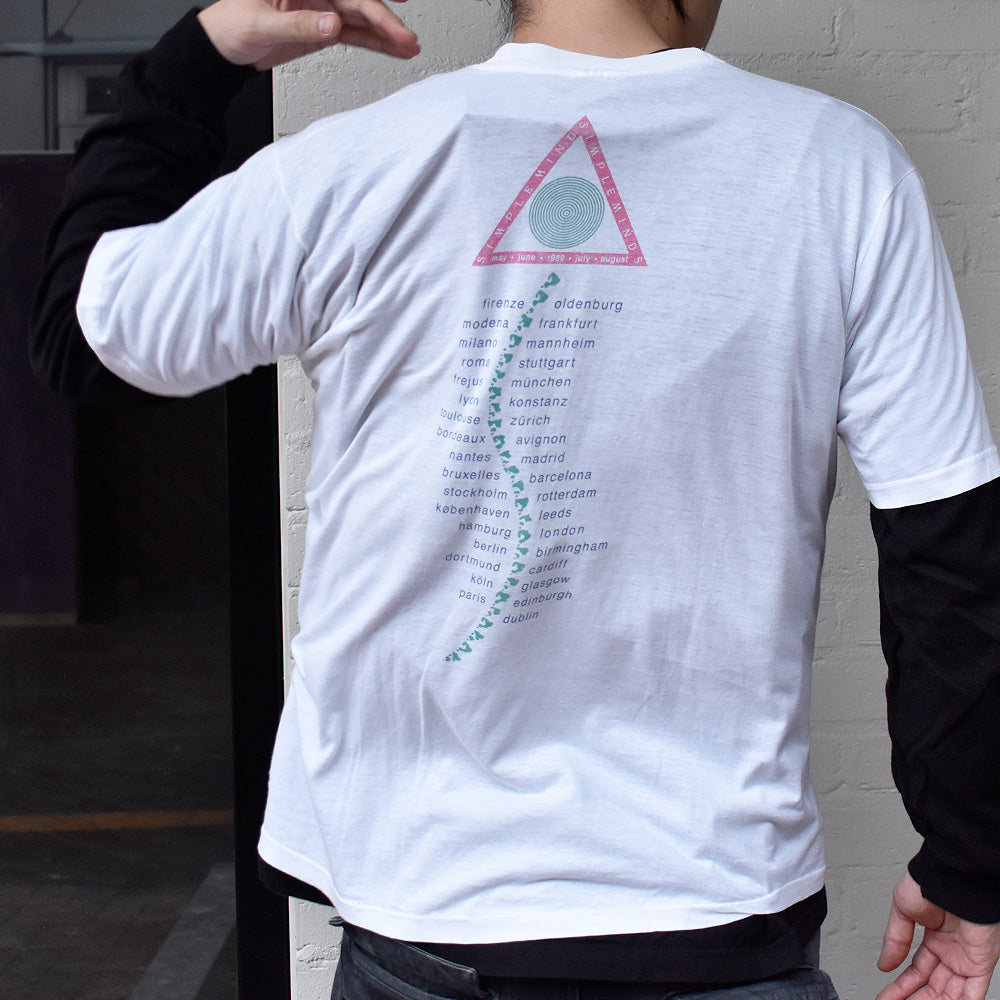 80's Simple Minds “Street Fighting Years Tour” ロック Tシャツ 240221HYY