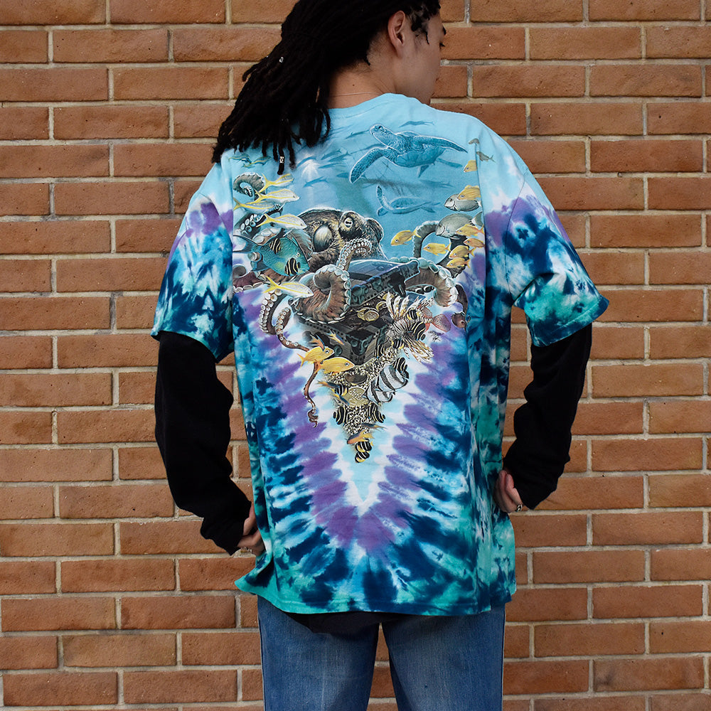 Y2K Disney × LIQUID BLUE タイダイ アニマル Tシャツ 240323H