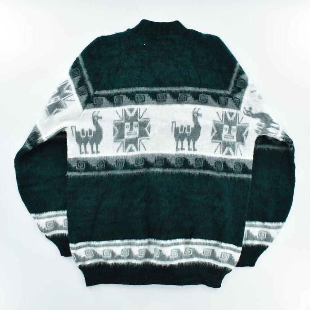 90's エクアドル製 モヘアライク ニットカーディガン 260116H