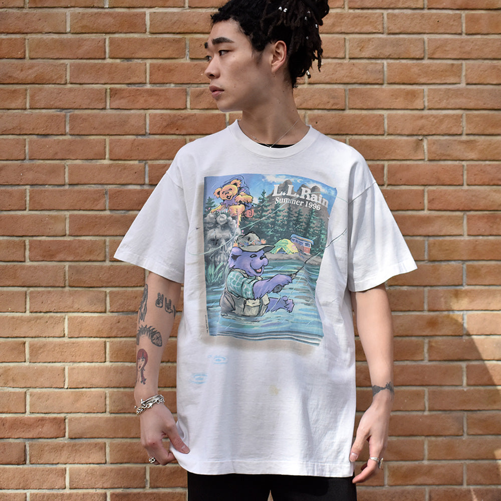 90's LIQUID BLUE Grateful Dead "L.L.Rain”デッドベア Tシャツ USA製 240130H