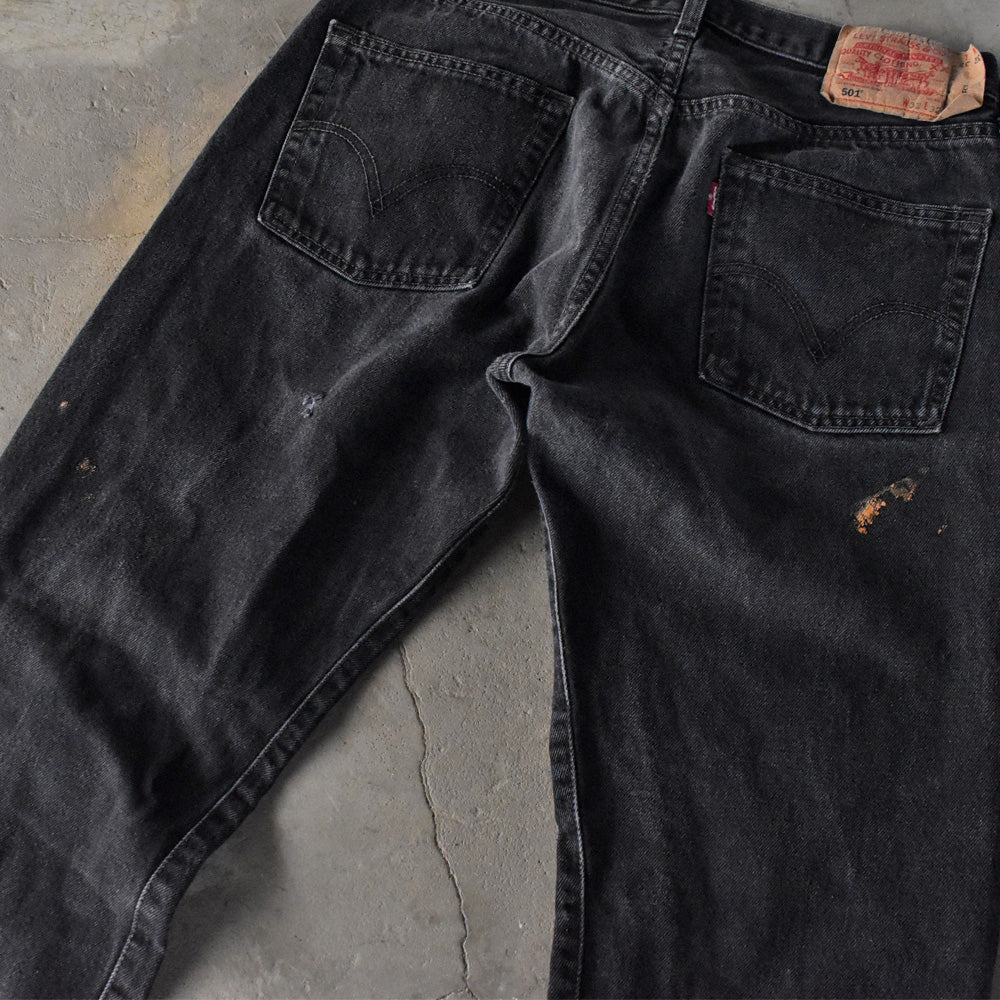 Y2K Levi's 501 ブラックデニムパンツ EURO製 240320H