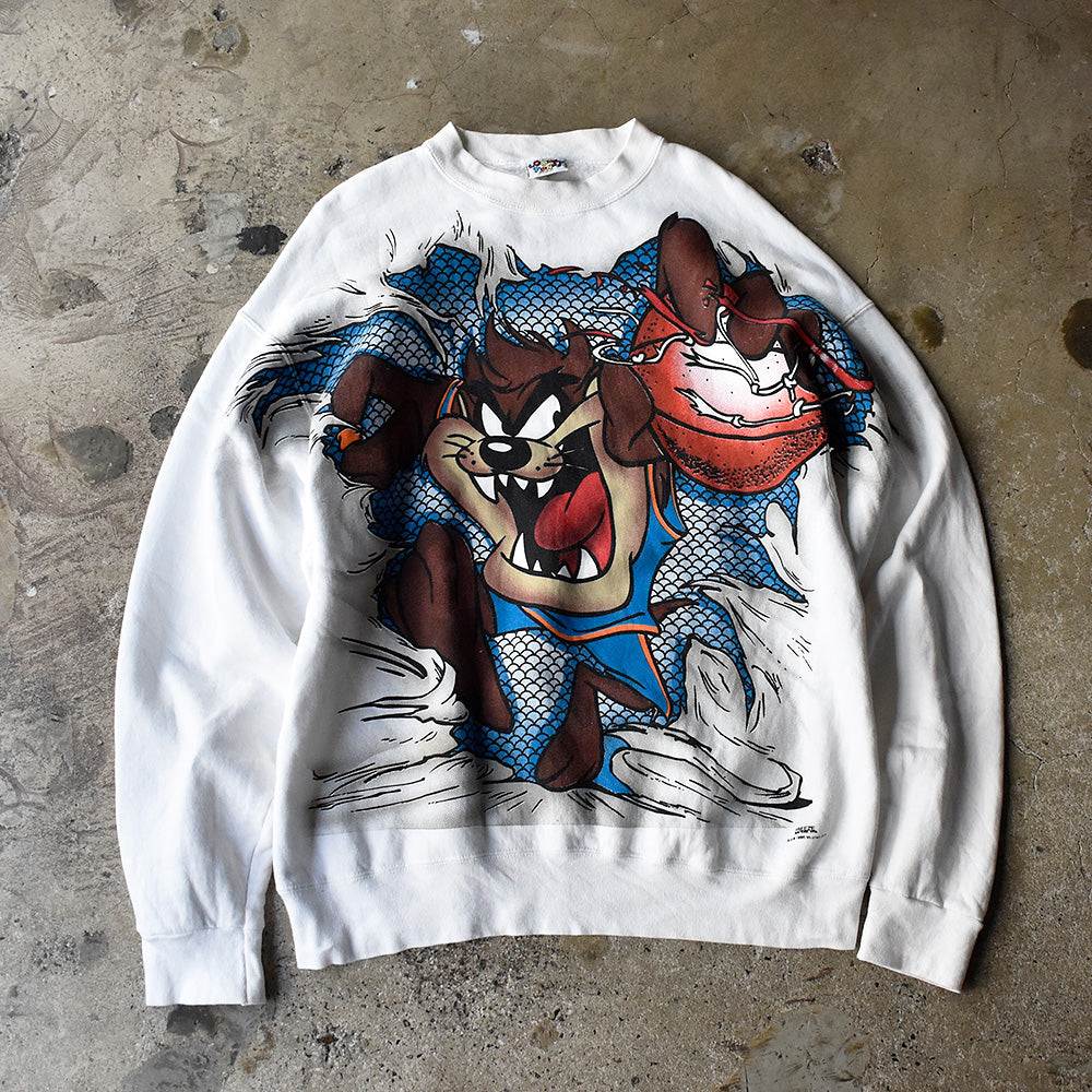 90's AOP！ Looney Tunes “タズマニアンデビル” スウェット USA製