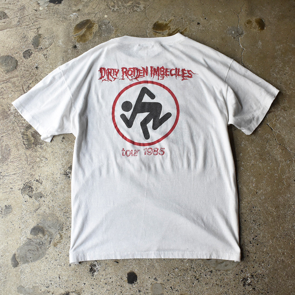 80's D.R.I./Dirty Rotten Imbeciles “Violent Pacification” Tour Art by Kevin Bakos ロック Tシャツ 250709H