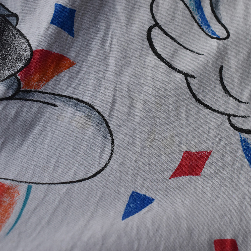 90's AOP! Disney "Mickey&Minnie" キャラ Tシャツ USA製 230519H