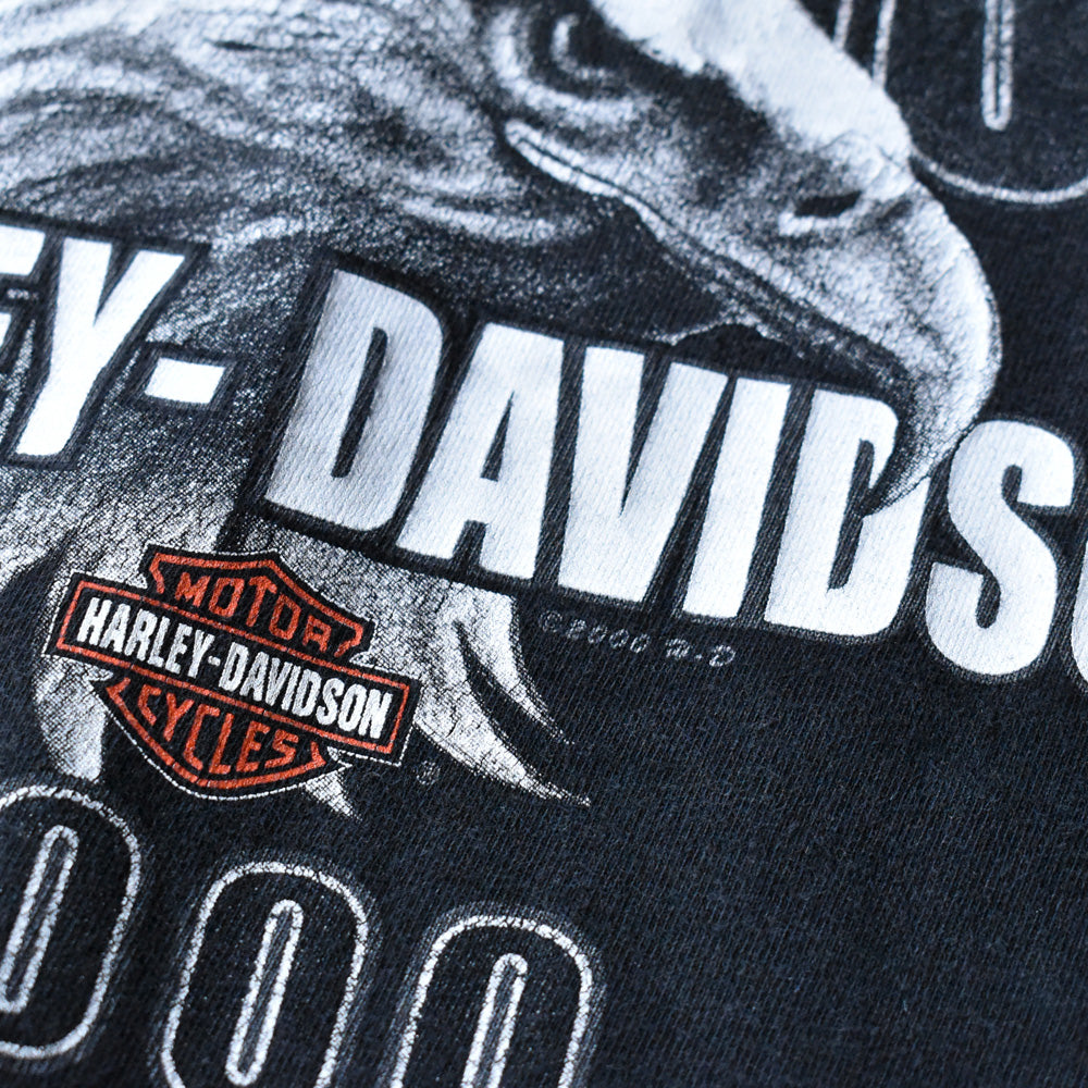 Y2K Harley Davidson “ROADHOUSE” 両面プリント Tシャツ USA製 240914