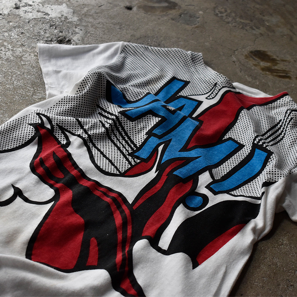 80's THE JAM “JAM!” Roy Lichtenstein パロディ! オーバープリント アート ロック Tシャツ 230725H