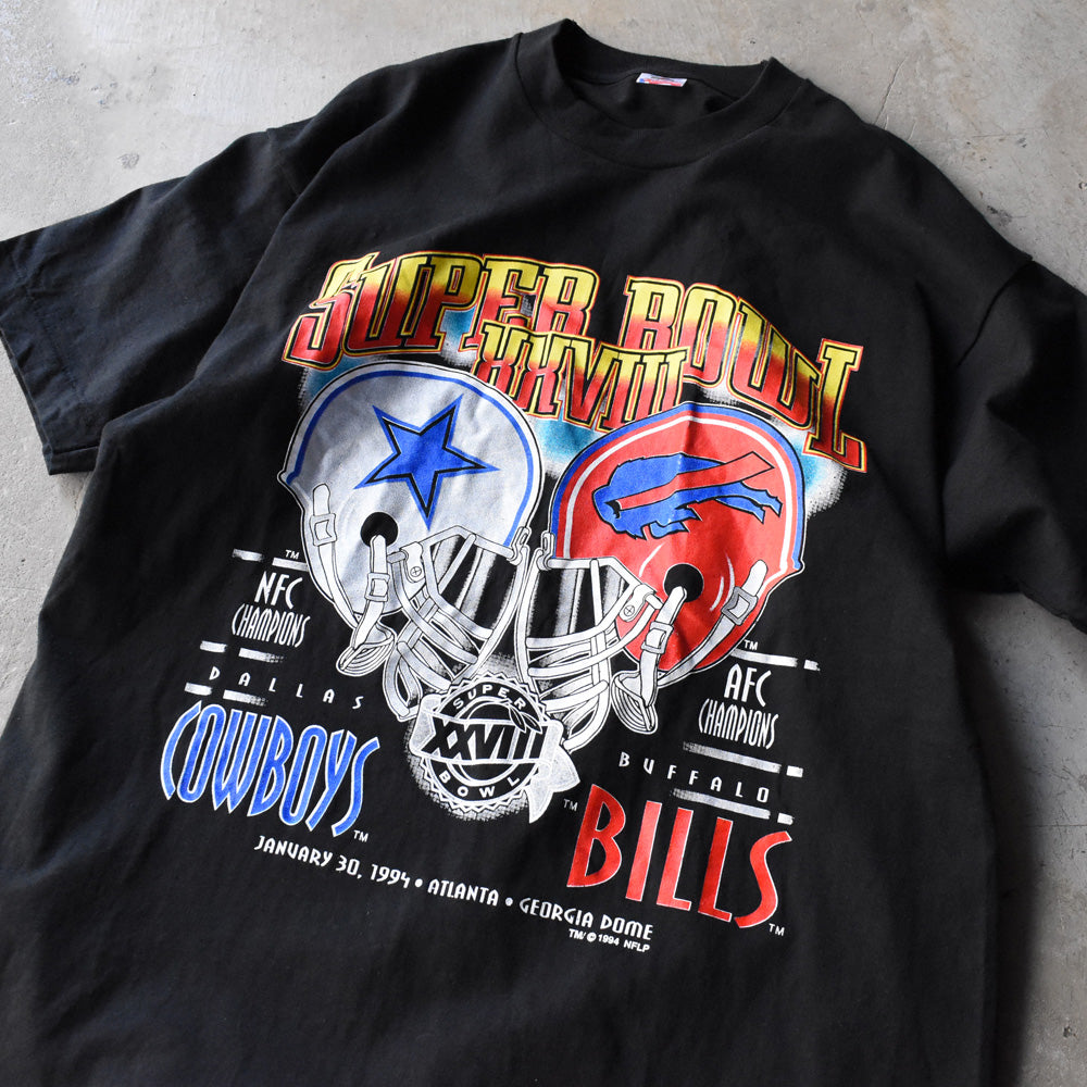90’s Fruit of the Loom ”SUPER BOWL XXVIII” アメフトプリント Tシャツ USA製 250416