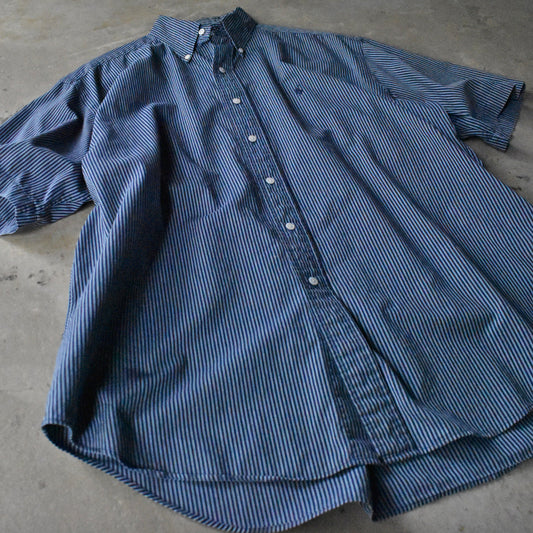 90's Ralph Lauren “BLAIRE” ストライプ 半袖 ボタンダウンシャツ 240425 S2088