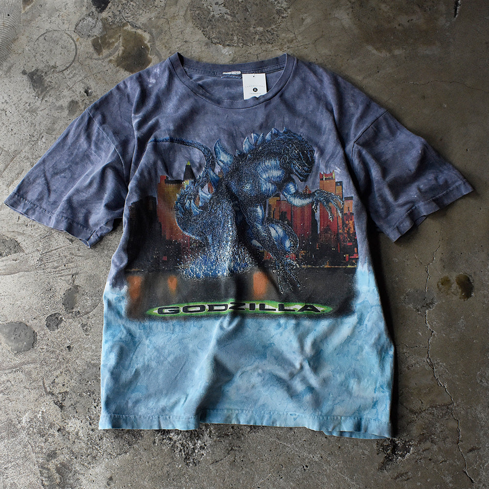 90’s GODZILLA タイダイ!ムービー Tシャツ 230830H