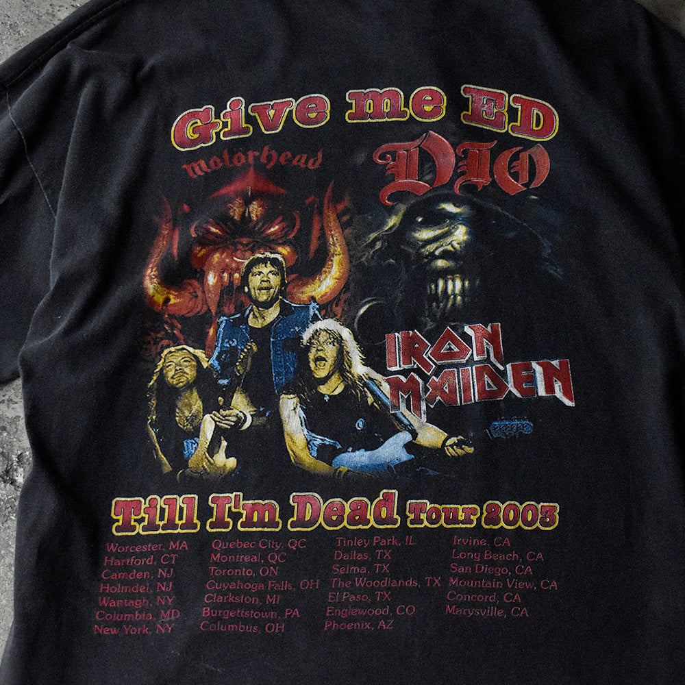 Y2K Iron Maiden×Motörhead×Dio “Give Me Ed... 'til I'm Dead” Tour Tシャツ 250612H