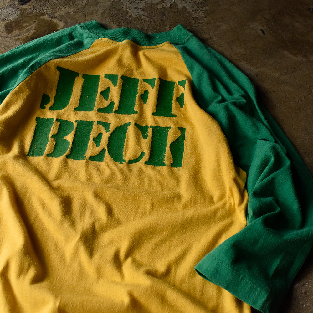 Vintage 1980 Jeff Beck There and Back Raglan Concert T Shirt