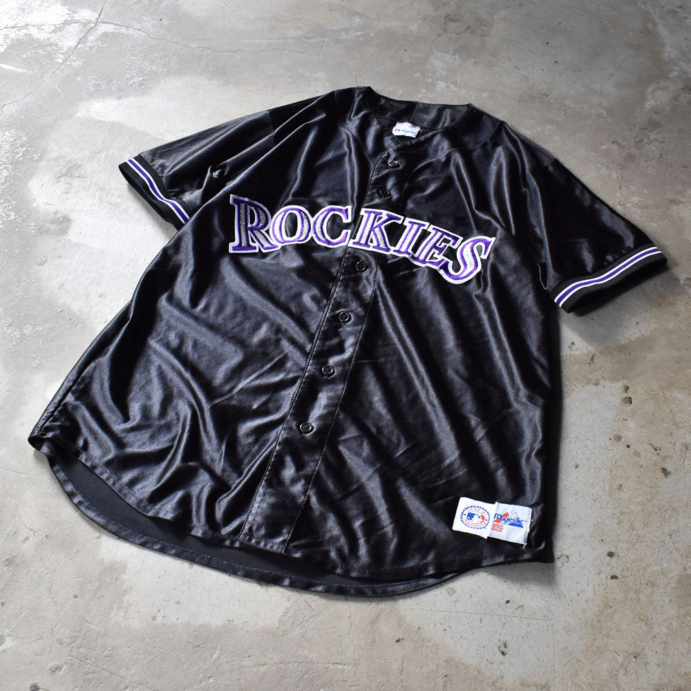 90’s Majestic “MLB Colorado Rockies” ベースボールシャツシャツ USA製 240923H