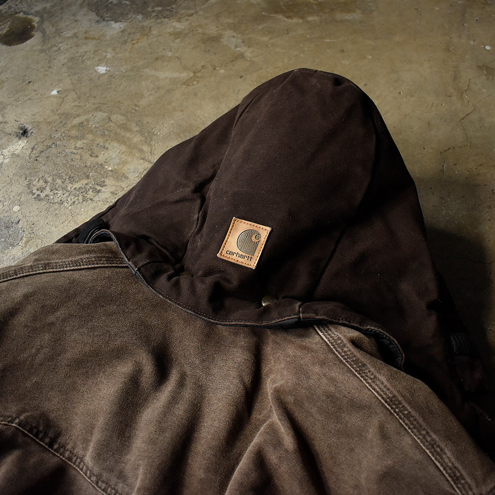 90's~ Carhartt フード付き ウエスタンヨーク ダックジャケット ブランケットライナー 231215H