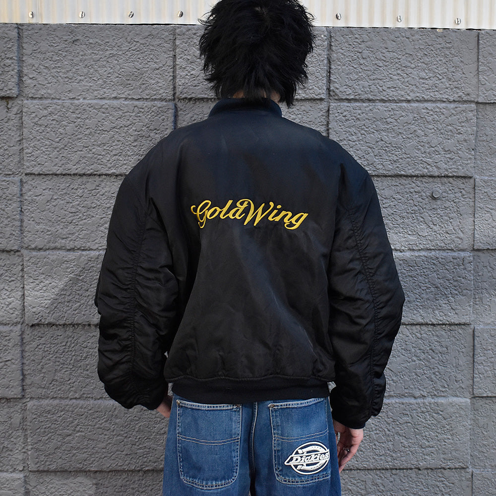 Y2K “GOLDWING“ワッペン付き MA-1 ジャケット 250113H