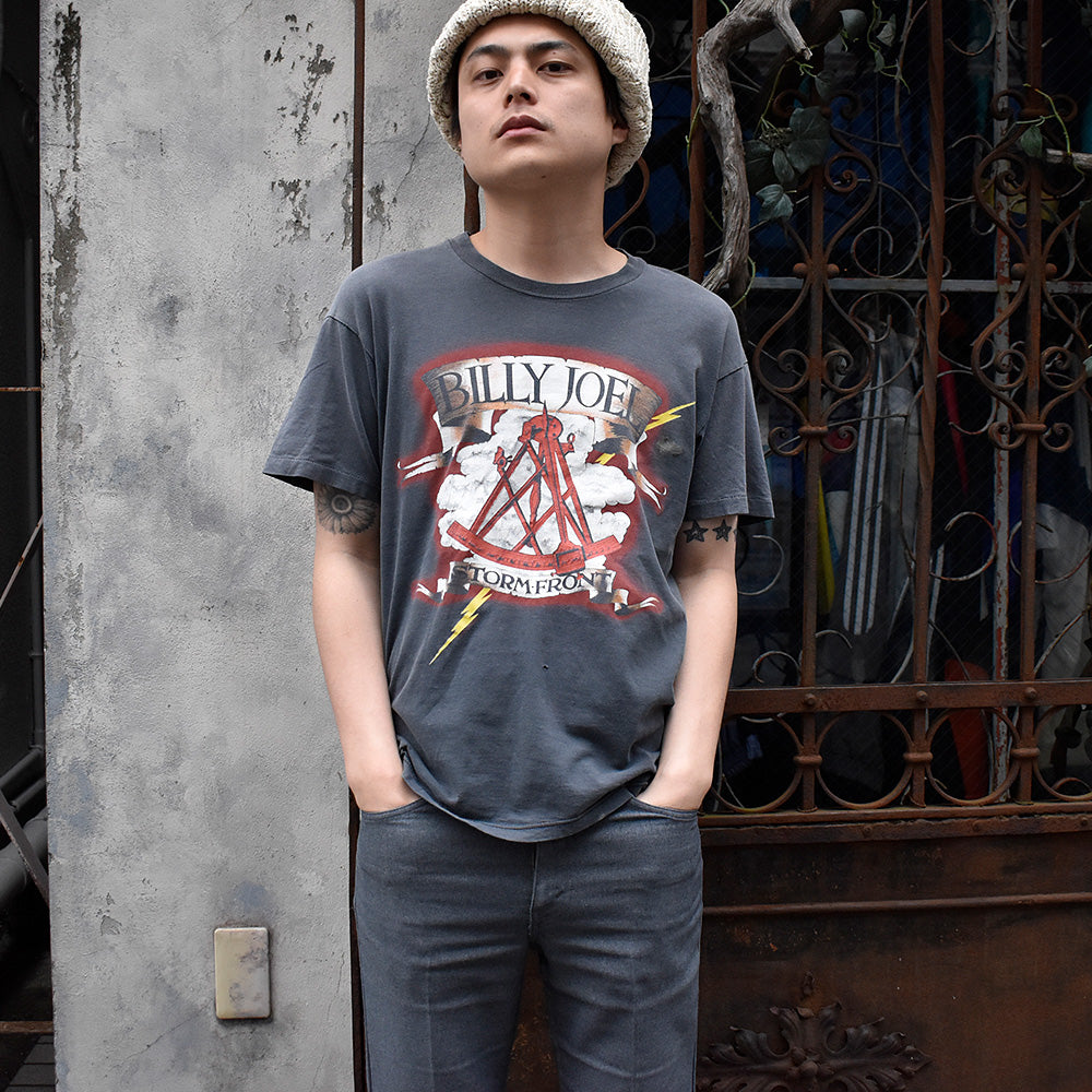 80's Billy Joel “Storm Front/Only The Good Die Young“ Tシャツ 250412H