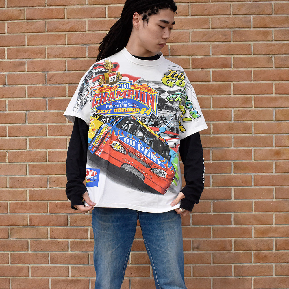 Y2K CHASE authentics “Jeff Gordon #24” AOP! レーシング Tシャツ 240324H