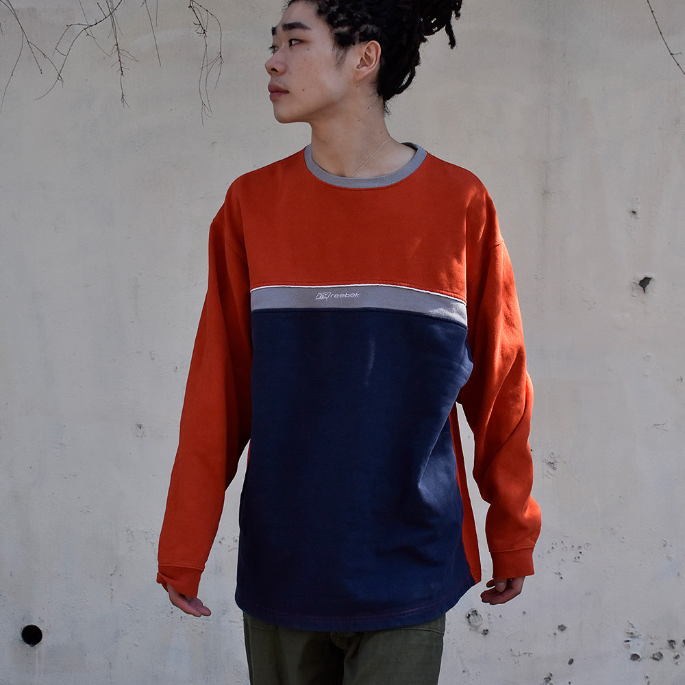 90's~ reebok Light oz 切り替えスウェット 231017H