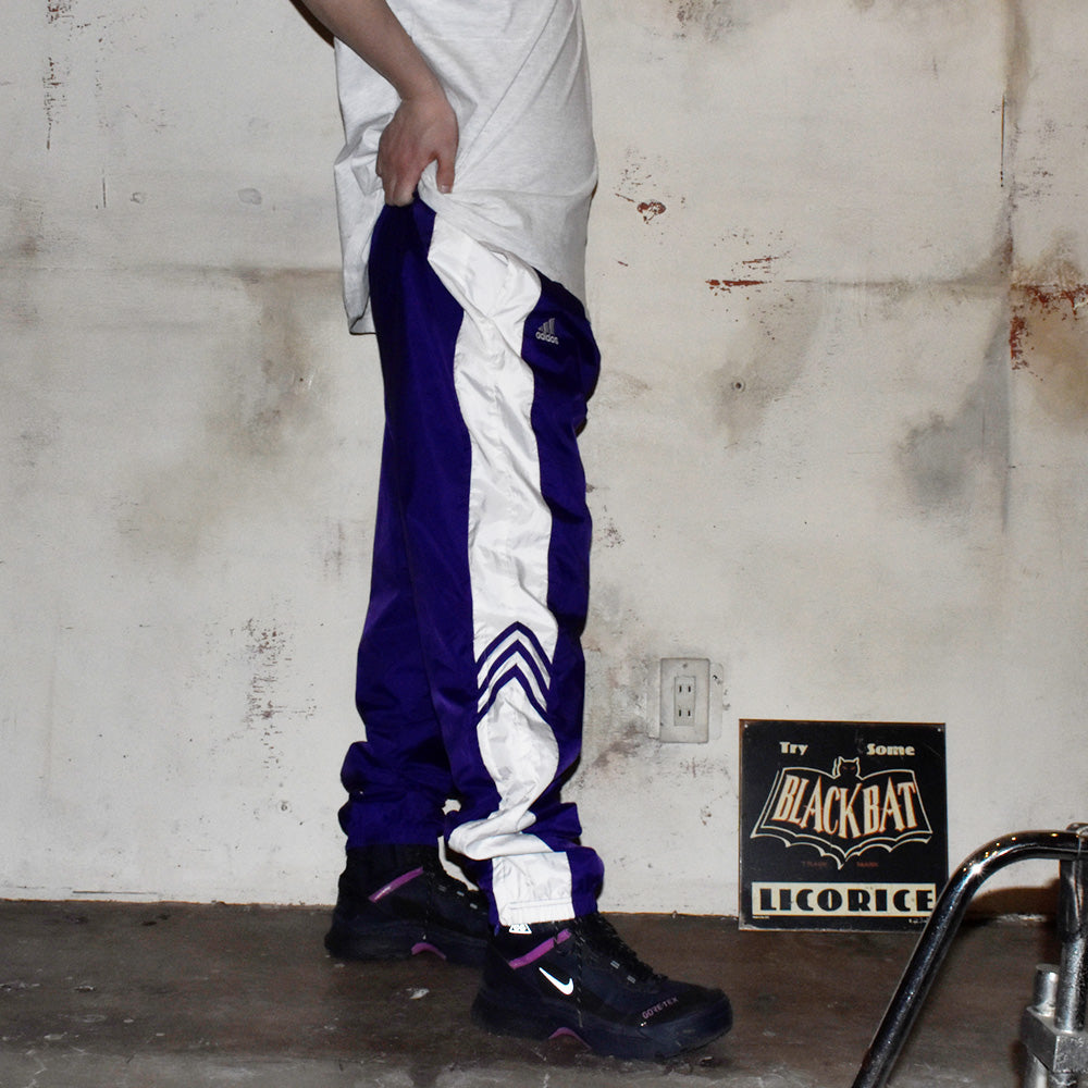 Y2K adidas パープル! ナイロンパンツ 240406H